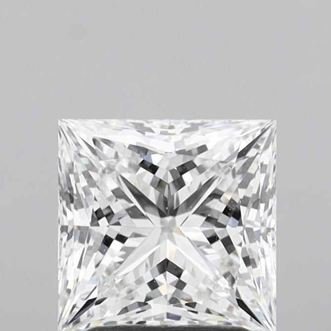 2.10 Carat Princess Shaped, Ideal Cut, D Color, VVS2 Clarity, IGI Certified Lab Grown Diamond