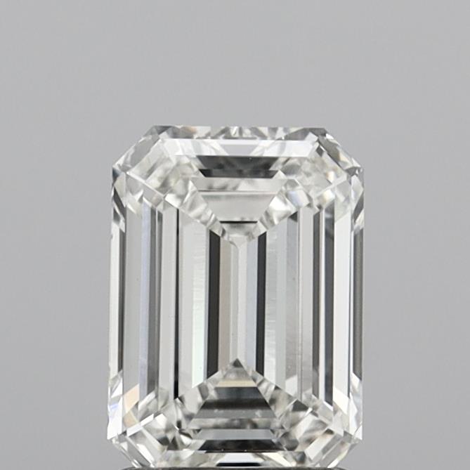 1.58 Carat Emerald Shaped, Ideal Cut, G Color, VVS2 Clarity, IGI Certified Lab Grown Diamond