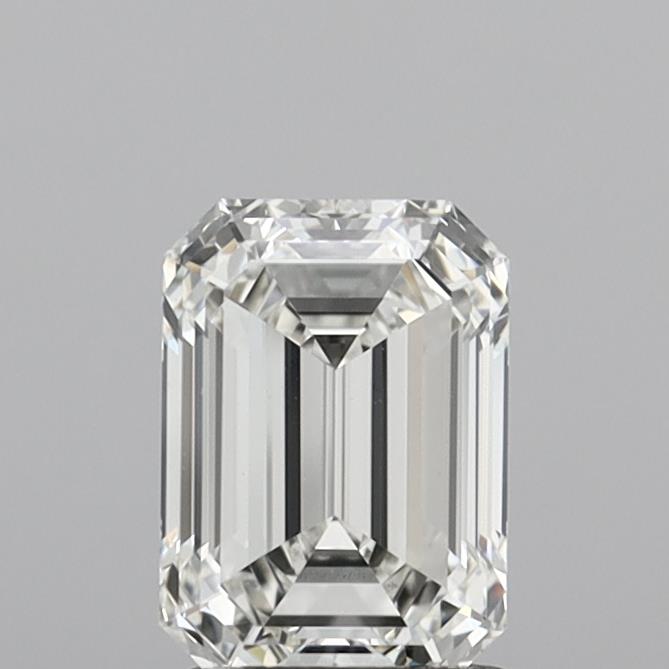 1.57 Carat Emerald Shaped, Ideal Cut, G Color, VVS2 Clarity, IGI Certified Lab Grown Diamond