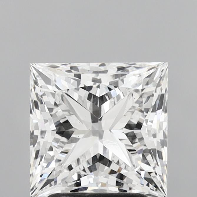 2.84 Carat Princess Shaped, Ideal Cut, D Color, VS2 Clarity, IGI Certified Lab Grown Diamond