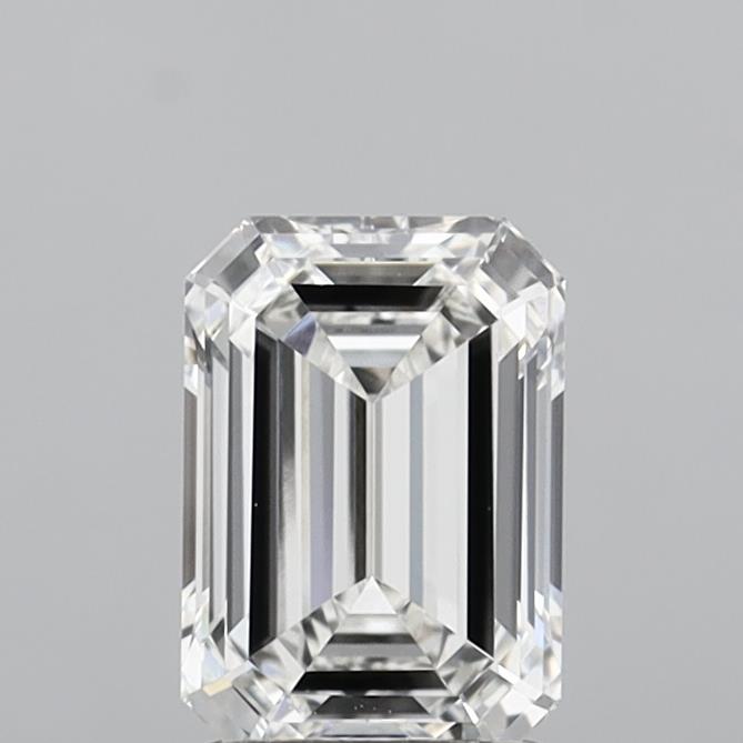 1.61 Carat Emerald Shaped, Ideal Cut, F Color, VVS2 Clarity, IGI Certified Lab Grown Diamond