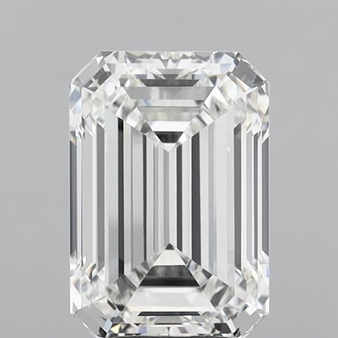 5.11 Carat Emerald Shaped, Ideal Cut, E Color, VVS2 Clarity, IGI Certified Lab Grown Diamond