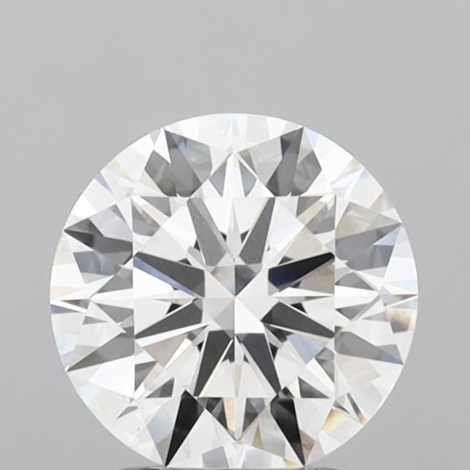 2.31 Carat Round Shaped, Excellent Cut, D Color, VVS2 Clarity, IGI Certified Lab Grown Diamond