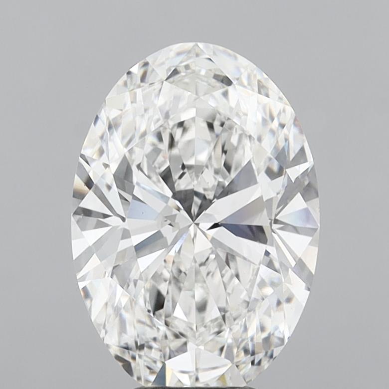 6.02 Carat Oval Shaped, Ideal Cut, E Color, VVS2 Clarity, IGI Certified Lab Grown Diamond