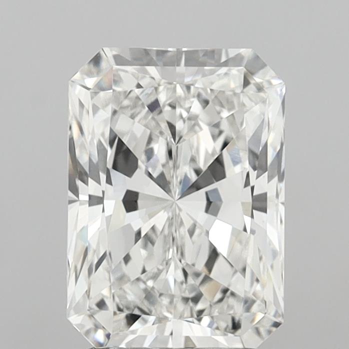 3.05 Carat Radiant Shaped, Excellent Cut, F Color, VVS2 Clarity, IGI Certified Lab Grown Diamond
