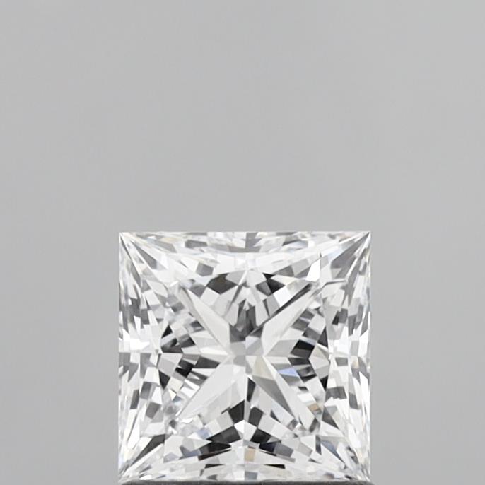 1.22 Carat Princess Shaped, Ideal Cut, D Color, VVS2 Clarity, IGI Certified Lab Grown Diamond