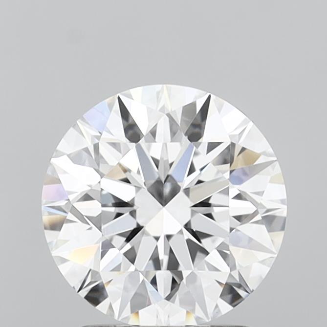 2.01 Carat Round Shaped, Excellent Cut, D Color, VVS2 Clarity, IGI Certified Lab Grown Diamond