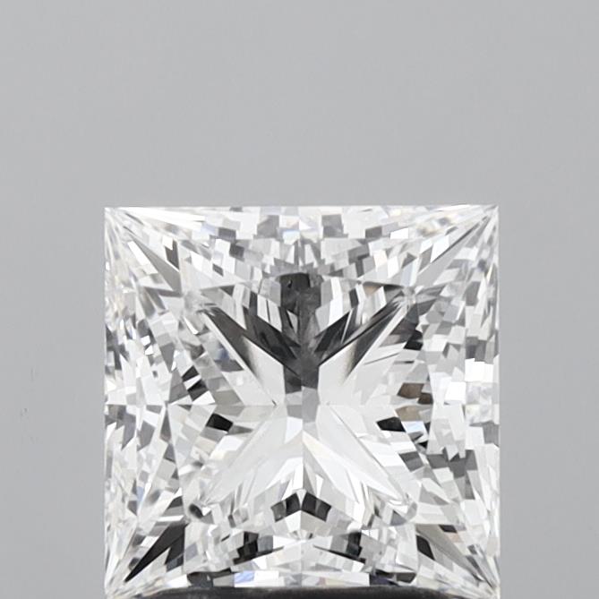 2.22 Carat Princess Shaped, Ideal Cut, E Color, VS1 Clarity, IGI Certified Lab Grown Diamond