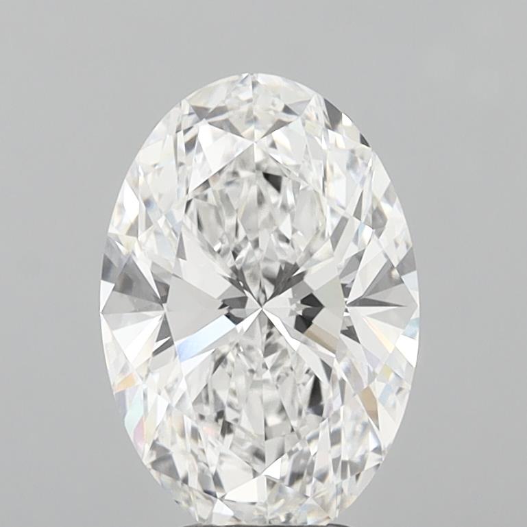 5.00 Carat Oval Shaped, Ideal Cut, D Color, VVS2 Clarity, IGI Certified Lab Grown Diamond