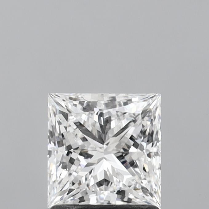 1.26 Carat Princess Shaped, Ideal Cut, D Color, VVS1 Clarity, IGI Certified Lab Grown Diamond