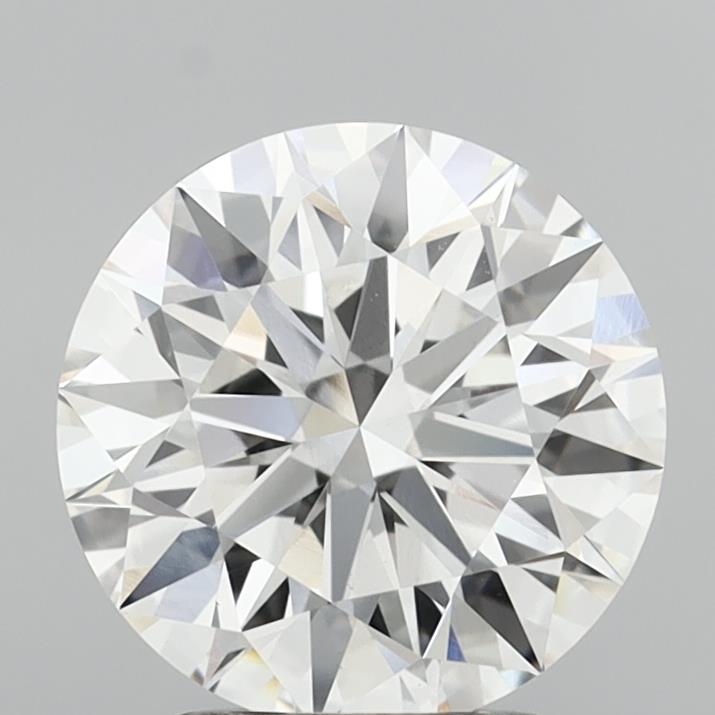 2.57 Carat Round Shaped, Ideal Cut, F Color, VVS2 Clarity, IGI Certified Lab Grown Diamond