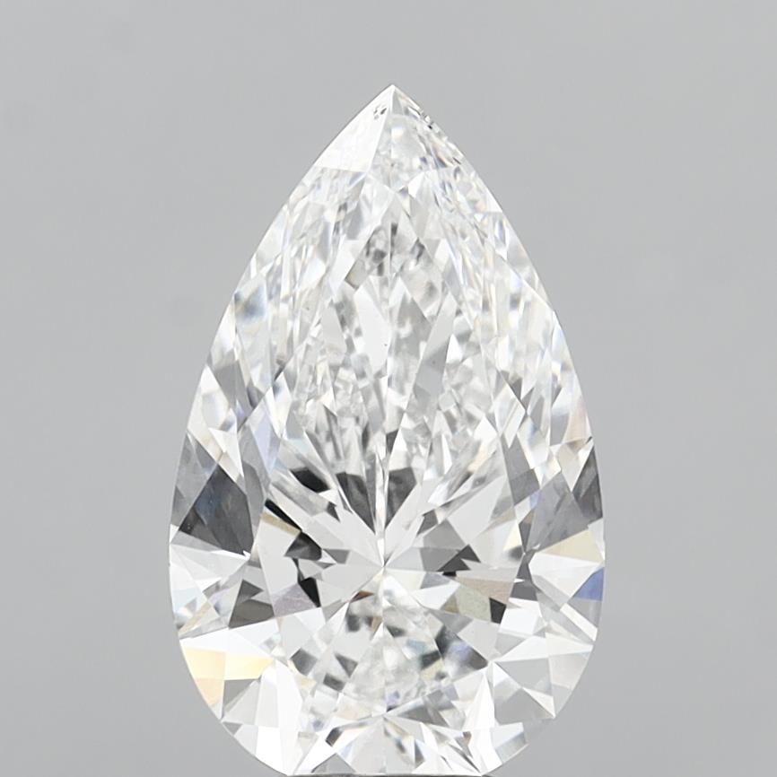 6.01 Carat Pear Shaped, Ideal Cut, D Color, VS1 Clarity, IGI Certified Lab Grown Diamond