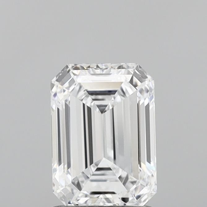 1.46 Carat Emerald Shaped, Ideal Cut, D Color, VVS2 Clarity, IGI Certified Lab Grown Diamond
