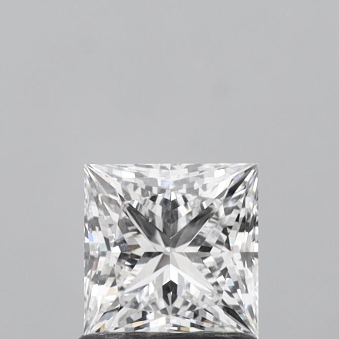 1.04 Carat Princess Shaped, Ideal Cut, D Color, VS2 Clarity, IGI Certified Lab Grown Diamond