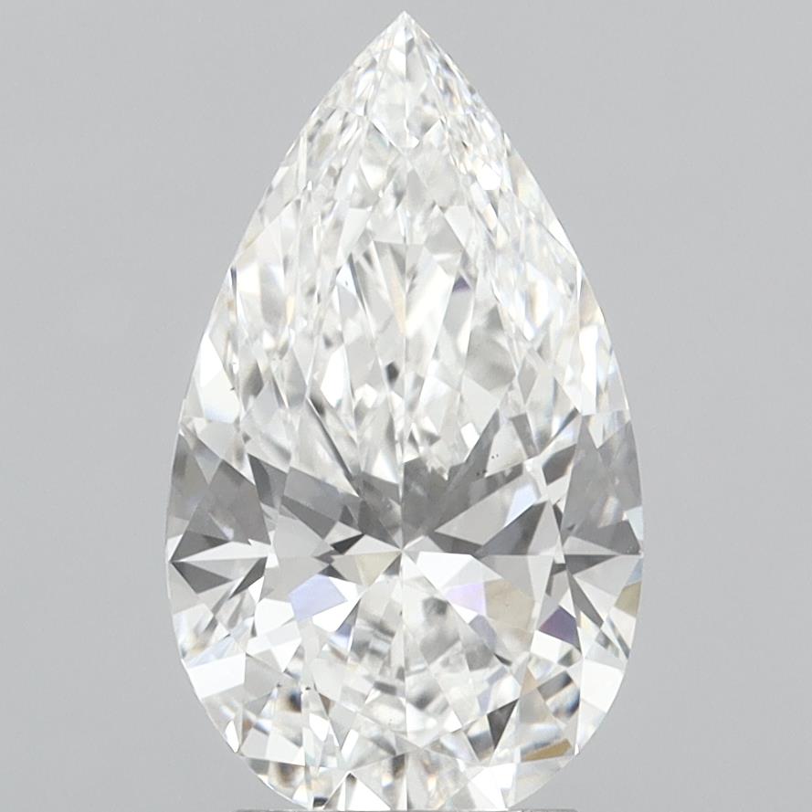 3.21 Carat Pear Shaped, Ideal Cut, F Color, VS1 Clarity, IGI Certified Lab Grown Diamond