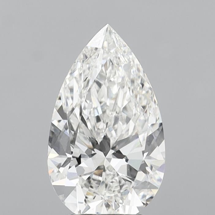 3.02 Carat Pear Shaped, Ideal Cut, F Color, VS1 Clarity, IGI Certified Lab Grown Diamond