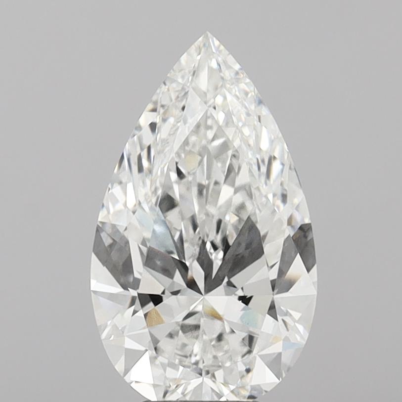 5.02 Carat Pear Shaped, Ideal Cut, F Color, VS1 Clarity, IGI Certified Lab Grown Diamond