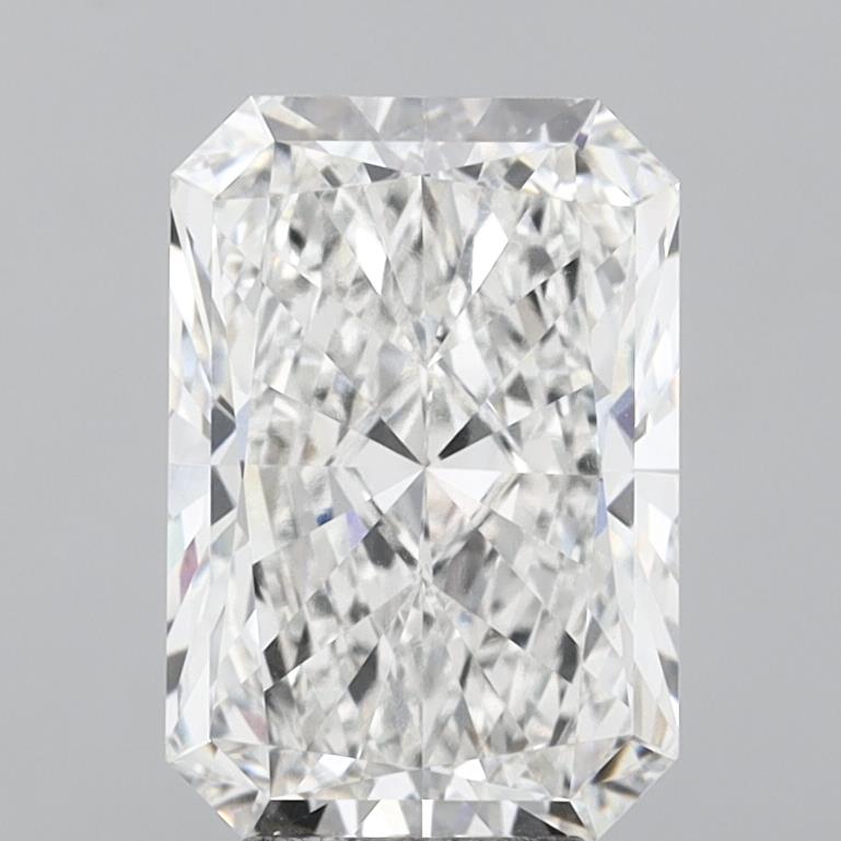 6.05 Carat Radiant Shaped, Ideal Cut, E Color, VVS2 Clarity, IGI Certified Lab Grown Diamond