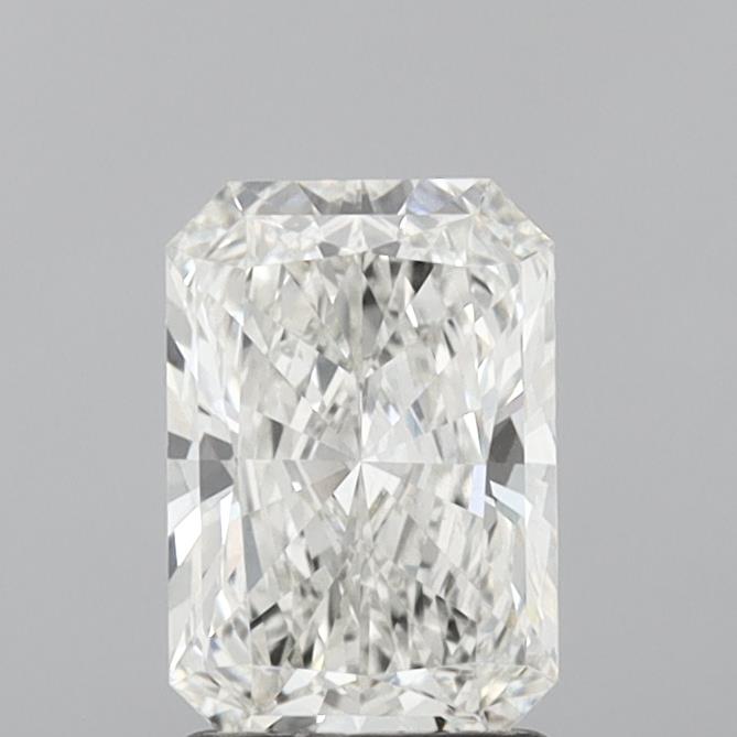 1.55 Carat Radiant Shaped, Ideal Cut, G Color, VVS2 Clarity, IGI Certified Lab Grown Diamond