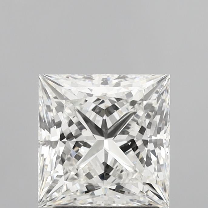2.10 Carat Princess Shaped, Ideal Cut, G Color, VVS1 Clarity, IGI Certified Lab Grown Diamond