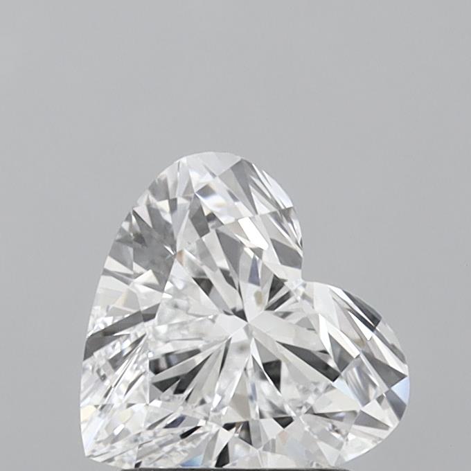 1.49 Carat Heart Shaped, Ideal Cut, D Color, VVS2 Clarity, IGI Certified Lab Grown Diamond