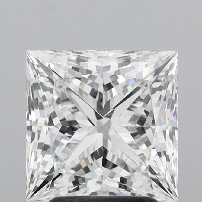 3.09 Carat Princess Shaped, Ideal Cut, F Color, VS1 Clarity, IGI Certified Lab Grown Diamond