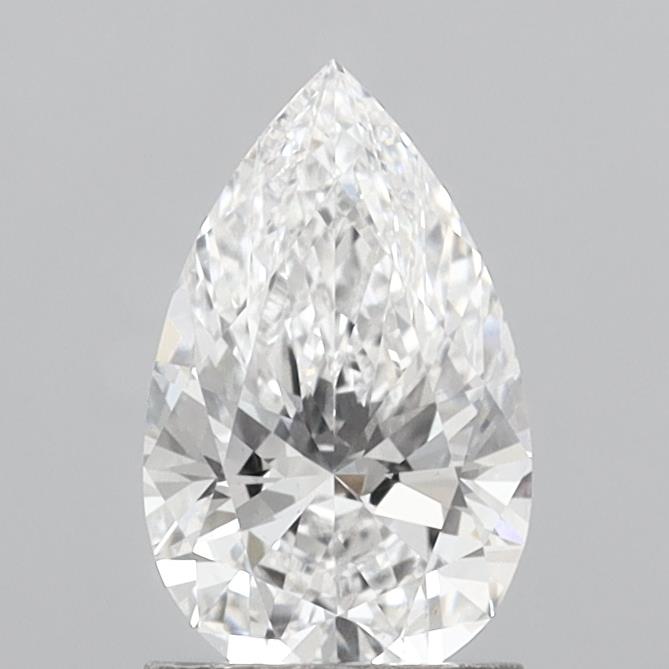 1.35 Carat Pear Shaped, Ideal Cut, D Color, VS1 Clarity, IGI Certified Lab Grown Diamond