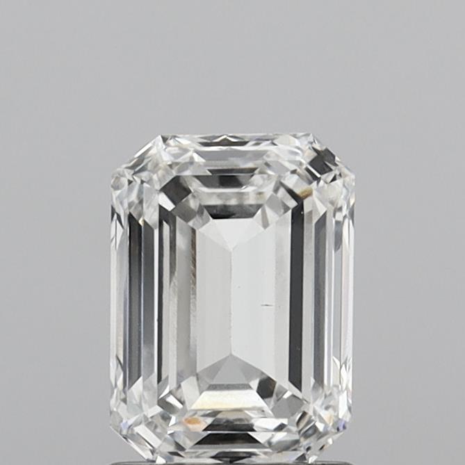 1.50 Carat Emerald Shaped, Ideal Cut, F Color, VS2 Clarity, IGI Certified Lab Grown Diamond