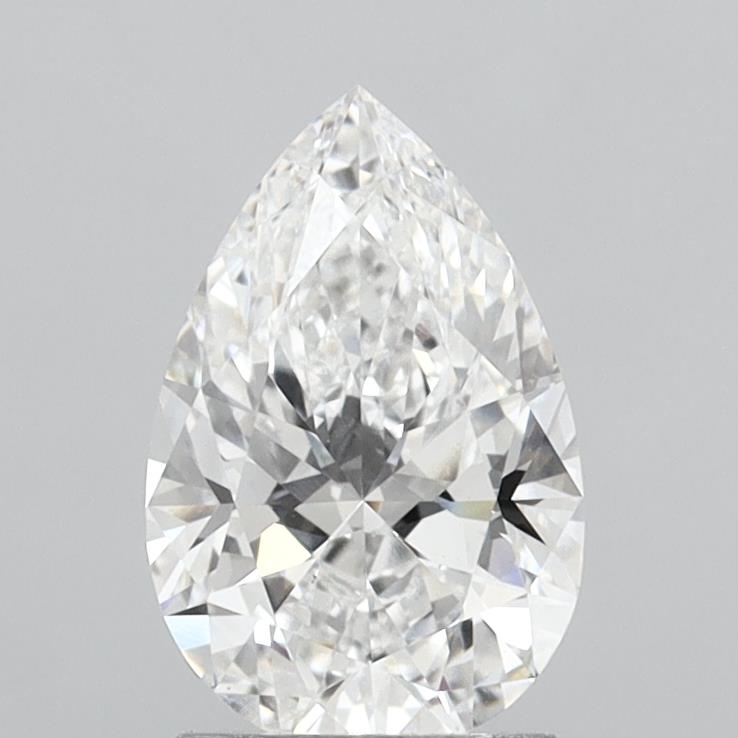 2.02 Carat Pear Shaped, Excellent Cut, E Color, VS1 Clarity, IGI Certified Lab Grown Diamond