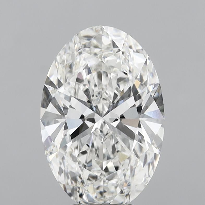 5.08 Carat Oval Shaped, Ideal Cut, F Color, VVS2 Clarity, IGI Certified Lab Grown Diamond