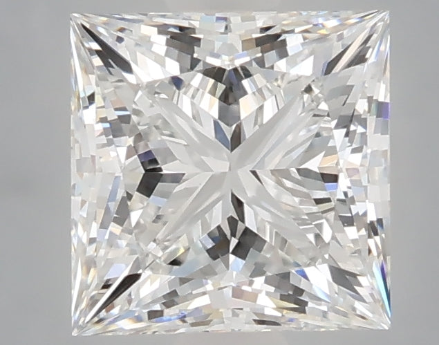 2.07 Carat Princess Shaped, Ideal Cut, E Color, VVS2 Clarity, IGI Certified Lab Grown Diamond