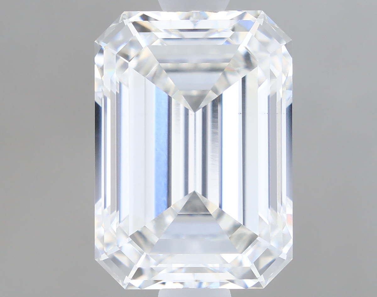 1.52 Carat Emerald Shaped, Ideal Cut, F Color, VS1 Clarity, IGI Certified Lab Grown Diamond