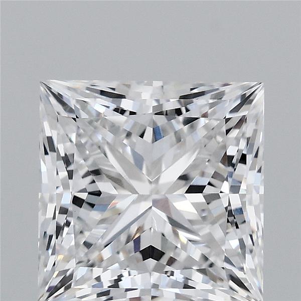 3.14 Carat Princess Shaped, Ideal Cut, D Color, VVS2 Clarity, IGI Certified Lab Grown Diamond