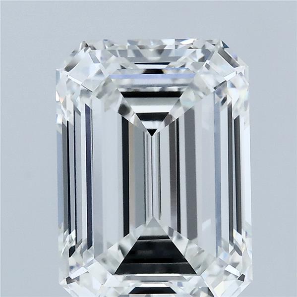 4.10 Carat Emerald Shaped, Ideal Cut, F Color, VVS2 Clarity, IGI Certified Lab Grown Diamond