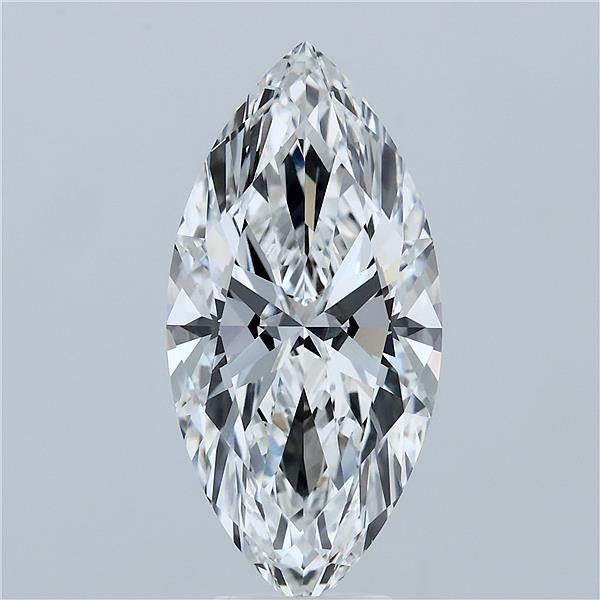 5.79 Carat Marquise Shaped, Ideal Cut, F Color, VVS2 Clarity, IGI Certified Lab Grown Diamond