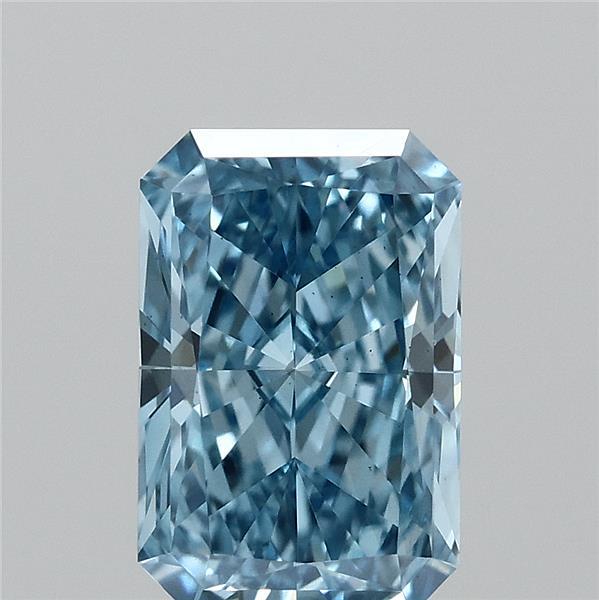 1.01 Carat Radiant Shaped, Ideal Cut, FANCY VIVID BLUE Color, VS1 Clarity, IGI Certified Lab Grown Diamond