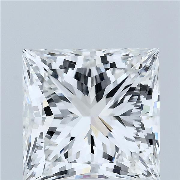5.52 Carat Princess Shaped, Ideal Cut, F Color, VVS2 Clarity, IGI Certified Lab Grown Diamond