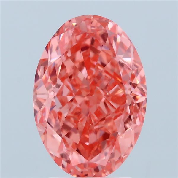 4.20 Carat Oval Shaped, Very Good Cut, FANCY VIVID PINK Color, VS1 Clarity, IGI Certified Lab Grown Diamond