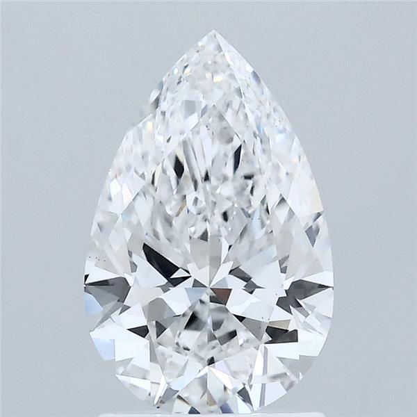 1.56 Carat Pear Shaped, Ideal Cut, E Color, VS1 Clarity, IGI Certified Lab Grown Diamond