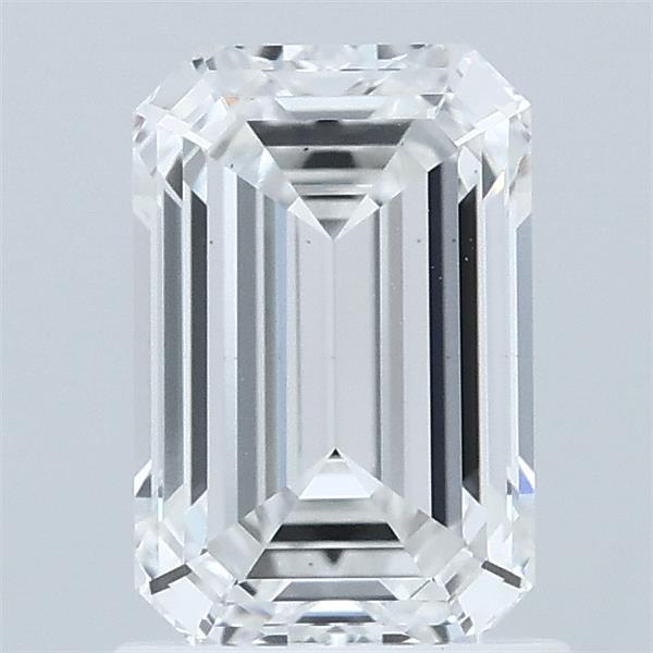 1.45 Carat Emerald Shaped, Ideal Cut, E Color, VS2 Clarity, IGI Certified Lab Grown Diamond