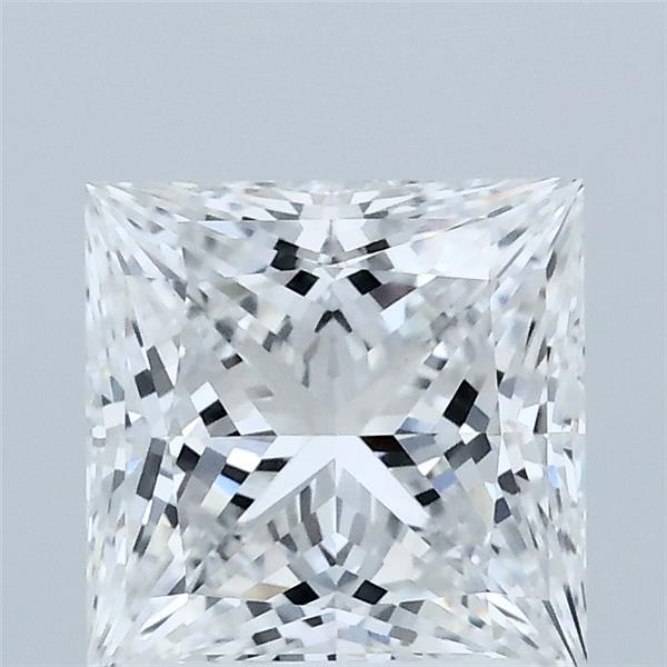 2.02 Carat Princess Shaped, Ideal Cut, D Color, VVS2 Clarity, IGI Certified Lab Grown Diamond