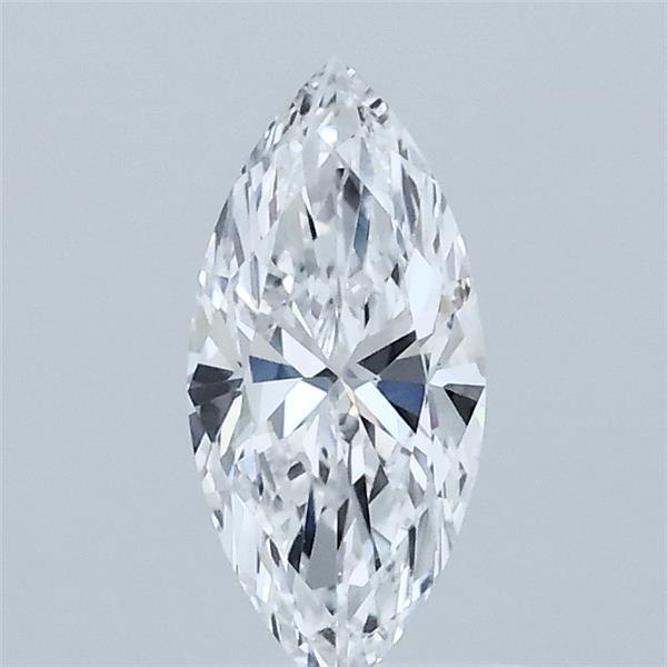 0.57 Carat Marquise Shaped, Ideal Cut, D Color, VVS2 Clarity, IGI Certified Lab Grown Diamond