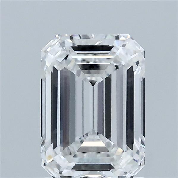 1.56 Carat Emerald Shaped, Ideal Cut, D Color, VVS2 Clarity, IGI Certified Lab Grown Diamond
