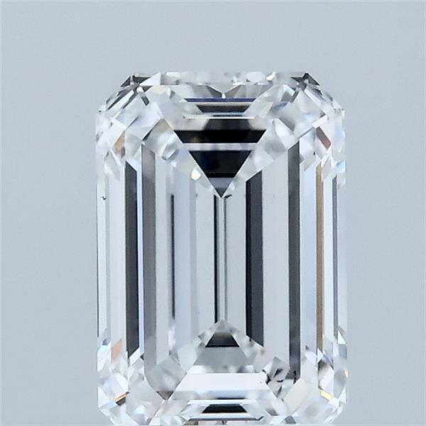 1.60 Carat Emerald Shaped, Ideal Cut, D Color, VS1 Clarity, IGI Certified Lab Grown Diamond