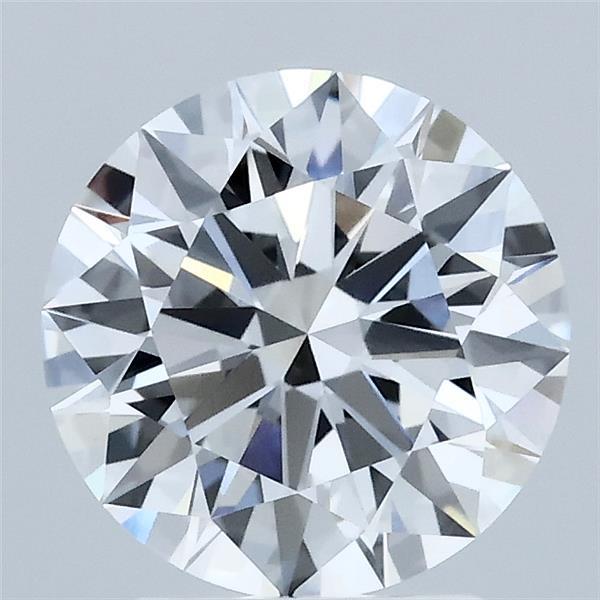 2.06 Carat Round Shaped, Ideal Cut, D Color, VVS2 Clarity, IGI Certified Lab Grown Diamond