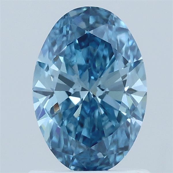 1.00 Carat Oval Shaped, Ideal Cut, FANCY VIVID BLUE Color, VS1 Clarity, IGI Certified Lab Grown Diamond