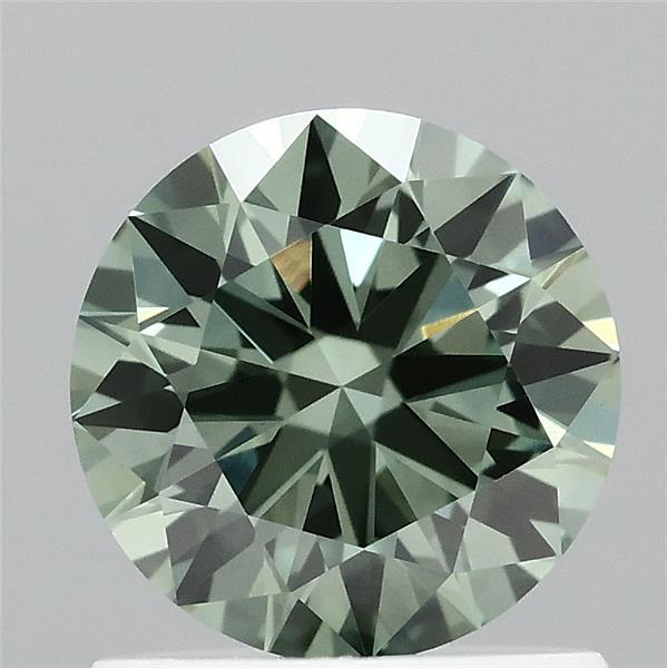 0.96 Carat Round Shaped, Ideal Cut, FANCY VIVID GREEN Color, VVS2 Clarity, IGI Certified Lab Grown Diamond