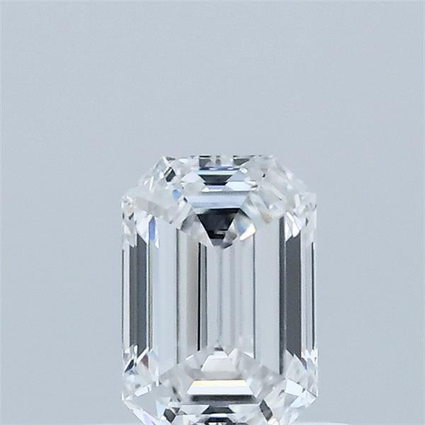 0.51 Carat Emerald Shaped, Ideal Cut, D Color, VVS2 Clarity, IGI Certified Lab Grown Diamond