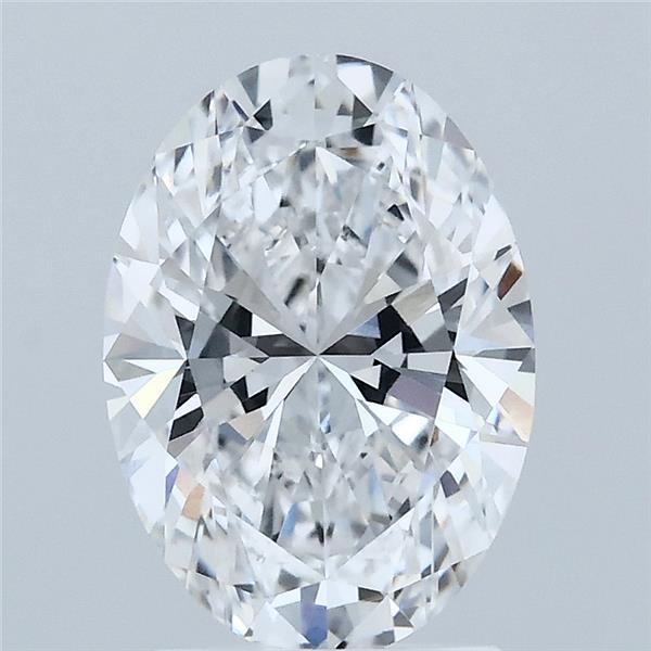 2.05 Carat Oval Shaped, Ideal Cut, D Color, VVS2 Clarity, IGI Certified Lab Grown Diamond