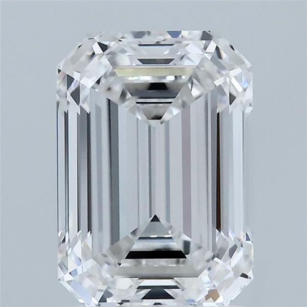 1.89 Carat Emerald Shaped, Ideal Cut, D Color, VVS2 Clarity, IGI Certified Lab Grown Diamond